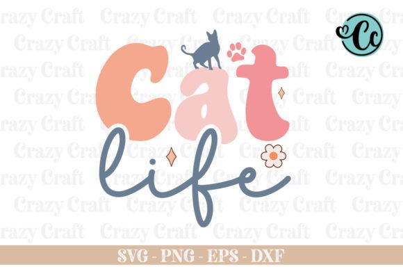 Cat Life Retro Design: Graphics for Crafts Review