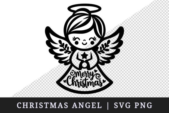 Christmas Angel Clipart SVG PNG: Graphics for Crafts