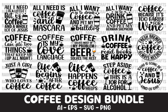Coffee Quote Design Bundle SVG: Graphics & Crafts Review