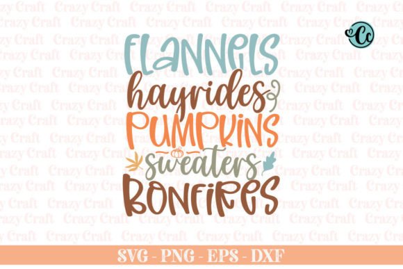 Flannels Hayrides Pumpkins Sweaters: Graphics for Crafts