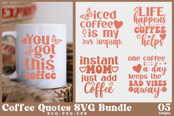 Free Coffee Quotes SVG Bundle: Graphics for Crafts