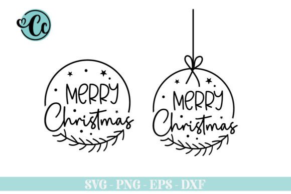 Merry Christmas Round Sign: Graphics for Crafts