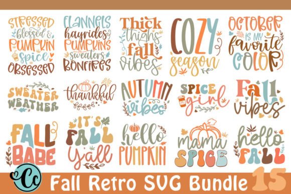 Retro Fall SVG Bundle: Graphics & Crafts Asset Review