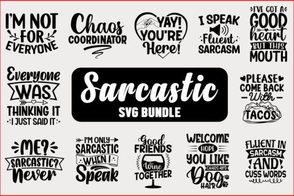 Sarcastic SVG Bundle 3 Graphics for Crafts & Mugs