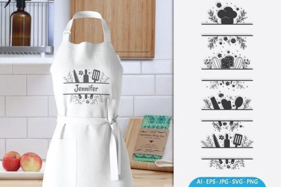 Split Kitchen Utensils Graphics for Cute Crafts