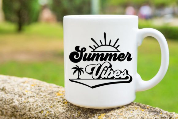 Summer Vibes SVG Cut Mug: Graphics for Crafts