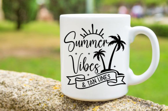 Summer Vibes Tan Lines SVG Mug: Graphics for Crafts