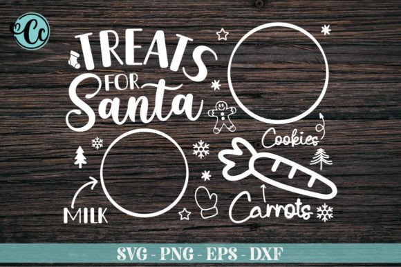 Treat for Santa Tray SVG: Graphics & Crafts Branding