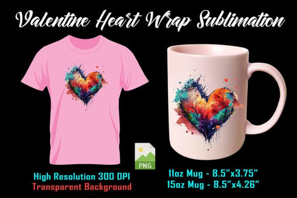 Watercolor Heart Splashes Graphics for Crafts Projects