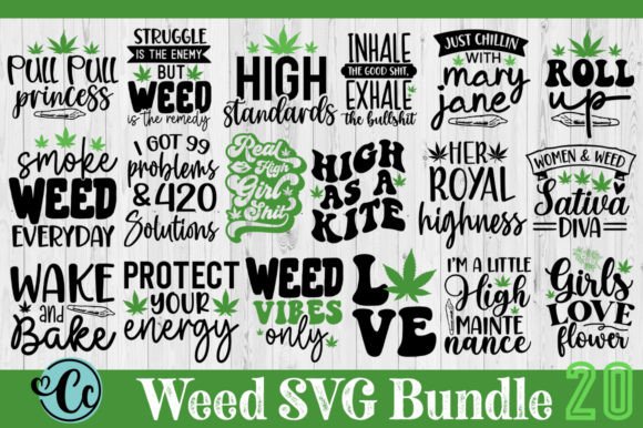 Weed SVG Bundle for Graphics and Crafts Projects